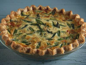 (V) Roasted Asparagus and Gouda Quiche