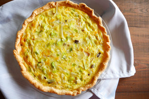 (V) Caramelized Leek and Gruyere Quiche