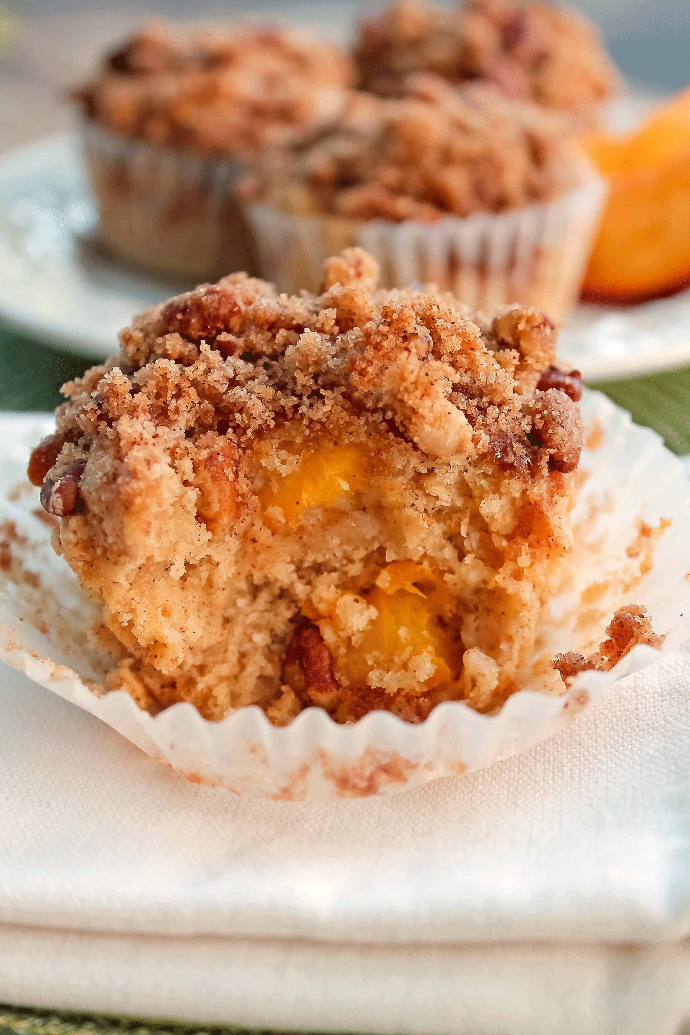 Peach Crumble Muffin