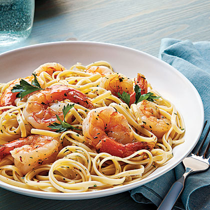 Shrimp with Linguini