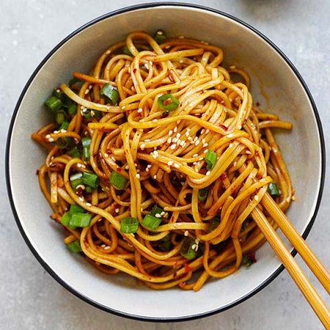 Asian Style Cold Noodles with Szechuan Peppercorn Dressing