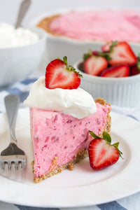 Strawberry Cream Icebox Pie