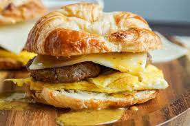Egg and Cheese Croissant Breakfast Sandwiches (3 per order)