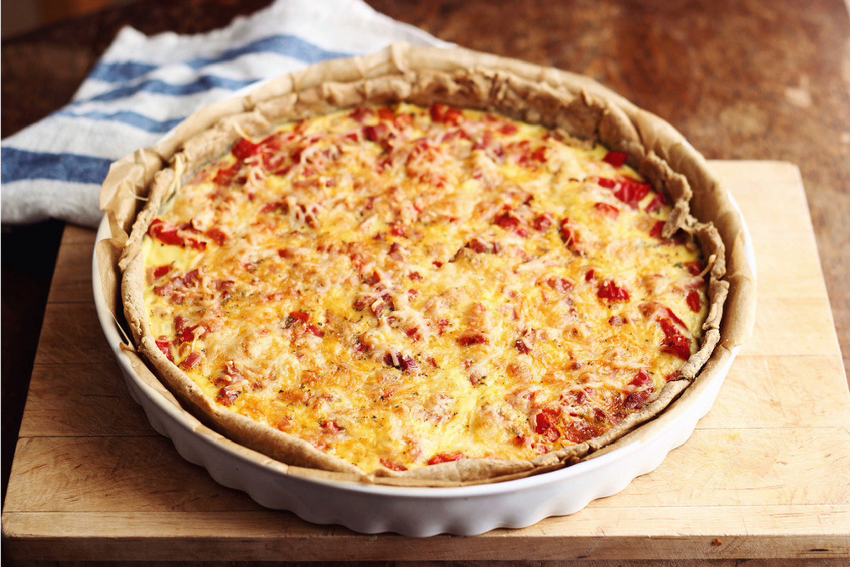 Quiche of the Week: Roasted Red Pepper and Goat Cheese (V)